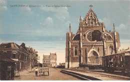 02 - SAINT QUENTIN - SAN30208 - Place Et Eglise Saint Eloi - Train - Saint Quentin