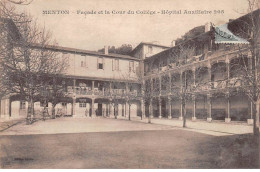 06 - MENTON - SAN29482 - Façade Et La Cour Du Collège - Hôpital Auxiliaire 205 - Menton