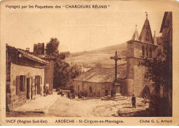 07.AM18115.St Cirgues En Montagne.Place De L'église.Pli - Sonstige & Ohne Zuordnung