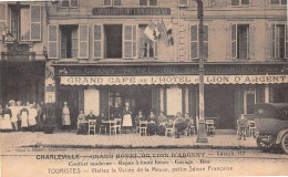 CHARLEVILLE (Ardennes) - Grand Hôtel Du Lion D'Argent - Café - Voyagé 1927 (2 Scans) - Charleville