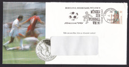 Germany: Advertorial Cover, 1990, 1 Stamp, Church, Cancel Soccer, Football, Sports, Sent By Sieger (traces Of Use) - Cartas & Documentos
