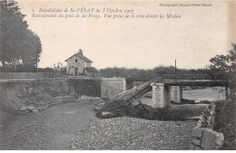 07 - ST PERAY - SAN45861 - Inondation Du 8 Octobre 1907 - Ecroulement Du Pont - Vue Prise De La Rive Droite De Mialan - Saint Péray