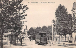02 - SOISSONS - SAN47107 - Place De La République - Train - Soissons