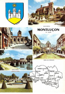 03 . N°kri11273 . Montlucon .multivue .n°ci 03100 . Edition Combier  . Cpsm 10X15 Cm . - Montlucon