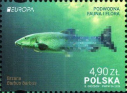 Poland - 2024 - Europa CEPT - Underwater Fauna & Flora - Mint Stamp - Ongebruikt