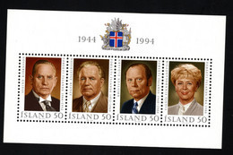 1994 Presidents Of Island Mi IS BL16  Sn IS 788  Sg IS MS829 AFA IS 798 Xx MNH - Blokken & Velletjes
