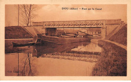 03.DIOU.SAN58931.Pont Sur Le Canal.Péniche - Autres & Non Classés
