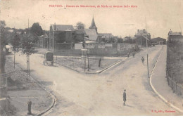 02 - VERVINS - SAN65140 - Routes De Montcornet - De Marle Et Avenue De La Gare - En L'état - Pli - Vervins