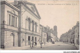 CAR-AAHP1-2-0004 - SOISSONS - Rue Des Cordeliers Et Le Théatre - Soissons