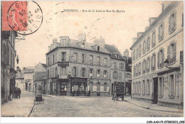 CAR-AAHP1-2-0005 - SOISSONS - Rue De La Gare Et Rue Saint-martin - Imprimerie, Grand Hotel - Soissons