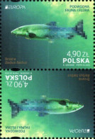 Poland - 2024 - Europa CEPT - Underwater Fauna & Flora - Mint TETE-BECHE Stamp Pair - Neufs