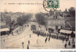 CAR-AAFP1-02-0049 - SOISSONS - L'avenue De La Gare - Retour Du 67è De Ligne - Buvette, Hotel - Soissons