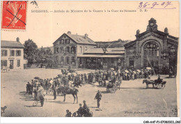 CAR-AAFP1-02-0031 - SOISSONS - Arrivée Du Ministre De La Guerre à La Gare De Soissons - Soissons