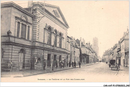 CAR-AAFP1-02-0022 - SOISSONS - Le Théâtre Et La Rue Des Cordeliers - Soissons