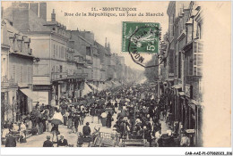 CAR-AAEP1-03-0009 - MONTLUCON - Rue De La Republique - Un Jour De Marché - Montlucon