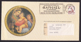 Germany: Advertorial Cover, 1983, 1 Stamp, Castle, Cancel Raphael, Painter, Art, Sent By Sieger (traces Of Use) - Brieven En Documenten