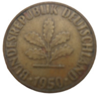 ALLEMAGNE  5 Pfennig Bundesrepublik Deutschland -  Année 1950 F  - Pièce Non Nettoyée Et Patinée  (voir Images) - 5 Pfennig