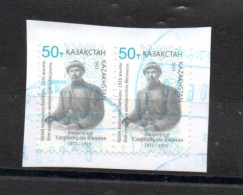 KAZAKHSTAN - 2023 - AMANKELDI UDERBAIOULY - REVOLUTIONNAIRE KAZAKH - Oblitéré - Used - Sur Fragment - Unstucked - 2 X 50 - Kazakhstan