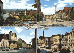 72229251 Steyr Enns Oberoesterreich Stadtplatz Brunnen Kirche  Steyr - Autres & Non Classés