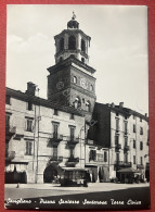 Cartolina - Savigliano - Piazza Santorre Santarosa Torre Civico - 1955 Ca. - Cuneo