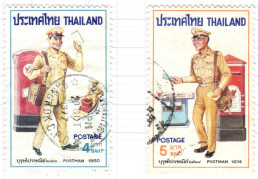 T+ Thailand 1976 Mi 815-16 Briefträger - Tailandia