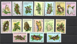 ILES COCOS-KEELING. Papillons Des îles Cocos-Keeling (Ocean Indien) Série De 16 Timbres Neufs ** - Mariposas