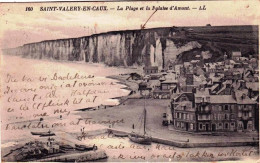 76 - Seine Maritime -  SAINT VALERY En CAUX -   La Plage Et La Falaise D Amont - Saint Valery En Caux