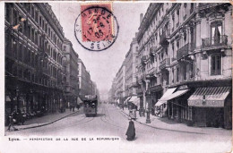 69 - Rhone -  LYON -  Perspective De La Rue De La Republique - Otros & Sin Clasificación