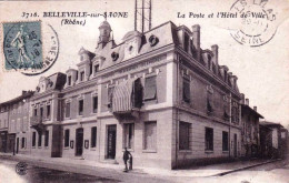 69 - Rhone -  BELLEVILLE Sur SAONE -  La Poste Et L Hotel De Ville - Belleville Sur Saone