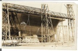 Astillero River Shipyard En Quincy, Massachusetts  - Botadura Porta  Aviones  Lexington Año 1928 14cmx9cm - 7539 - Luftfahrt