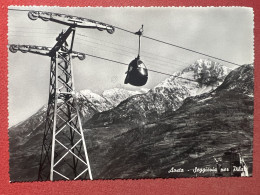Cartolina - Aosta - Seggiovia Per Pila - 1955 Ca. - Otros & Sin Clasificación