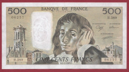 500 Francs "Pascal"- Du 02/02/1989.d--Alph H.289- 2 TROU D EPINGLES--SUP  -- (972) - 500 F 1968-1993 ''Pascal''