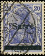 Pays : 430 (Sarre : Occupation Française)  Yvert Et Tellier N° : DE-SL   8 (o) - Used Stamps
