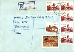 RSA South Africa Cover Akkerhof  To Johannesburg Lion Prehistory - Briefe U. Dokumente