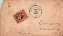 US Cover 2c Sullivan 1888 To Mainesburg Pa - Covers & Documents