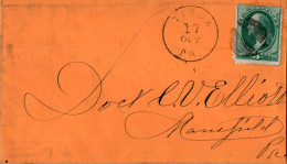 US Cover 3c Tioga Pa To Mansfield Pa - Lettres & Documents