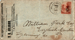 US Cover 2c 1886 Williamsport Equitable Accident Assocation Insurance  - Storia Postale