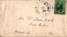 US Cover 2c To New Burlin Pa - Lettres & Documents