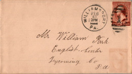US Cover 2c Williamsport Pa 1887 - Lettres & Documents