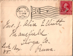 US Cover 2c New York For Mansfield Tioga Penn - Storia Postale