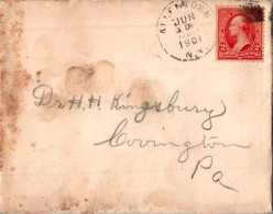 US Cover 2c 1901 Allentown Cds To Pa - Covers & Documents