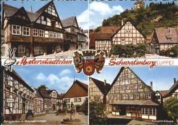 72228097 Schwalenberg Rathaus Burg Fachwerkhaeuser Berggarten Rolandbrunnen Kuen - Autres & Non Classés