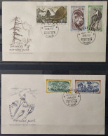 CZECHOSLOVAKIA 1957-59 FDC Collection X10 - Tatra Park, Sports, Human Rights, Peace, Plzen Engineering, Trade Unions - FDC