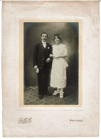 BORT ( 19 Corréze ) - PHOTOGRAPHIE  ALBUMINEE De  SULLY Emilien à Bort  -  Portrait Mariage - VOIR SCANS - Anonyme Personen