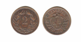 SUISSE 2 Centimes 1870 B, Switzerland, - Autres & Non Classés