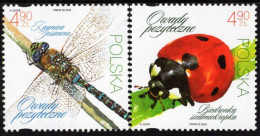 Poland - 2024 - Beneficial Insects - Dragonfly And Ladybug - Mint Stamp Set - Unused Stamps