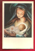 Image Pieuse Ed ? N° 21-3 - Illustrateur  ?? Vierge Marie Enfant Jésus ... - Dos Vierge - Espagne - Andachtsbilder