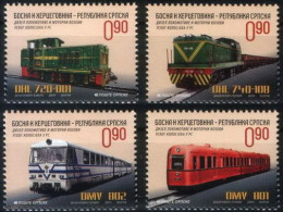 BOSNIA (Serbia) 2011 TRANSPORT Railroad Vehicles. Locomotives TRAINS - Fine Set MNH - Bosnia Herzegovina