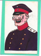 GUERRE 14/18 - Officier Allemand Grimaçant - Illustration - War 1914-18