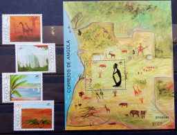 Angola 1991, Tourism, MNH S/S And Stamps Set - Angola